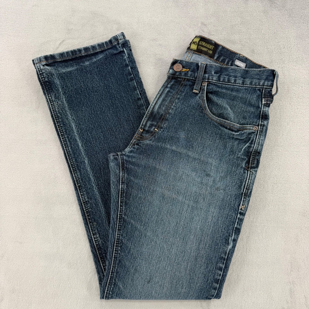 Ariat Rebar M5 Straight Leg Jeans Mens 31x34 Blue Denim Work Pants Medium Wash